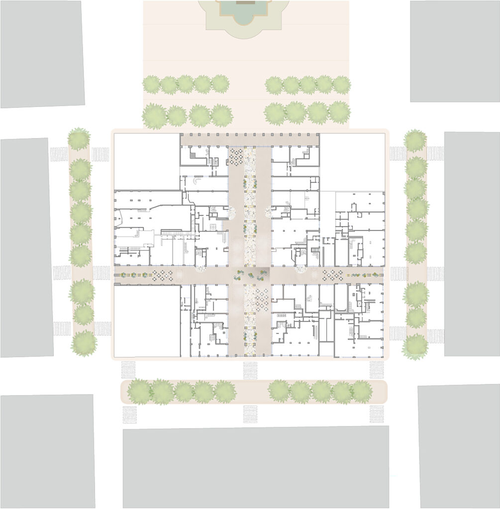 Planimetria generale dell'intervento per Galleria Mazzini