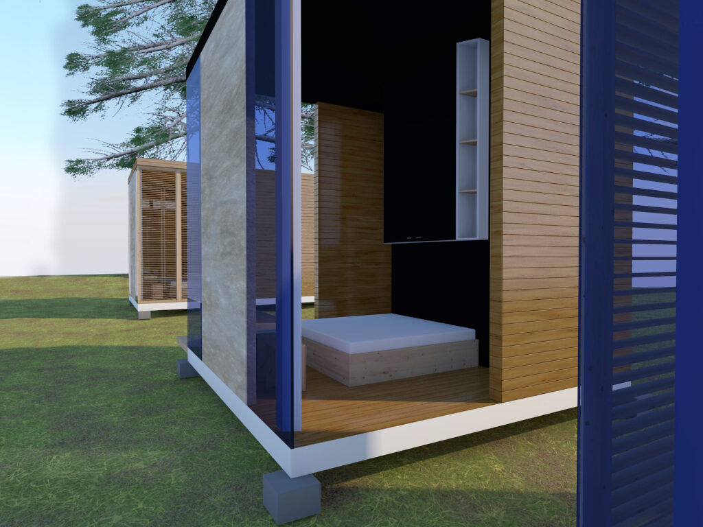 Render visione interna bungalow